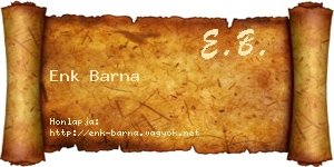 Enk Barna névjegykártya