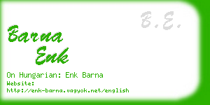 barna enk business card